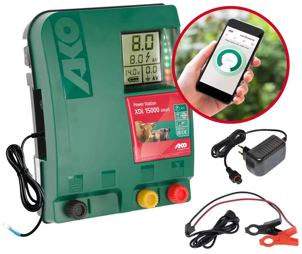 AKO Smart Duo XDi 15000 Electric Fence Energiser - 80km / 120ha / 15J