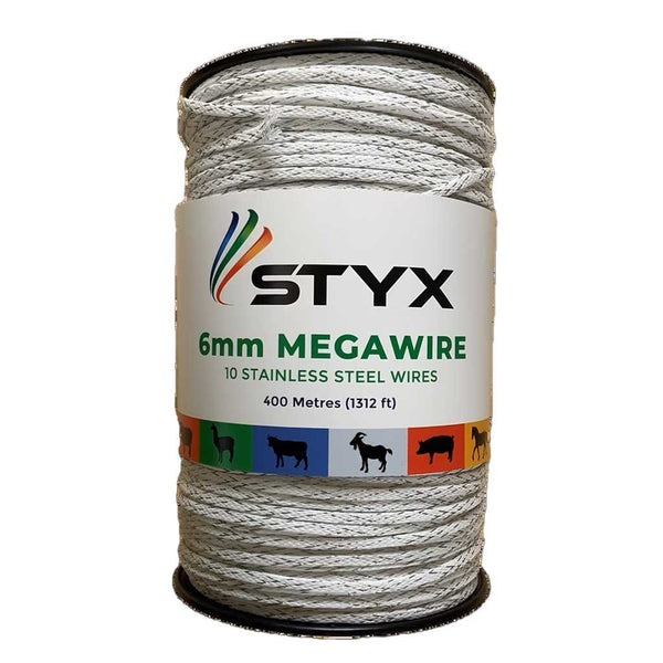 Styx Megawire White- 6mm, 10 Stainless Steel Wires - 400m (1312 feet)