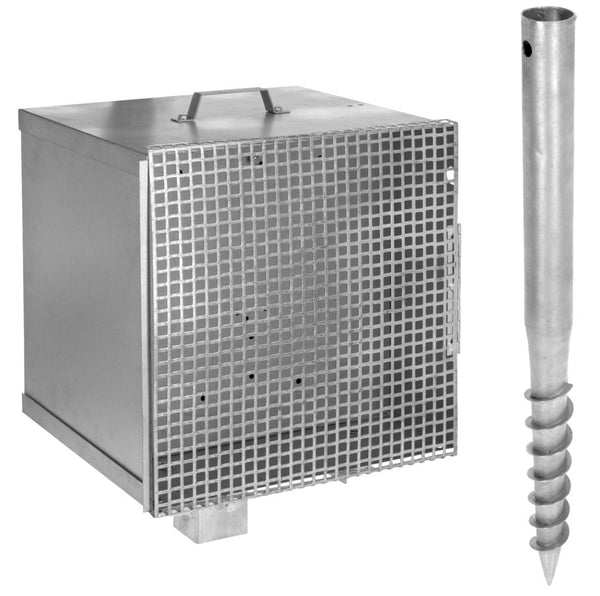 Anti-theft-electrified metal box for AKO energisers and battery