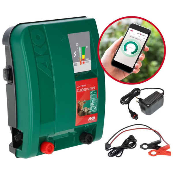 AKO Smart Duo Xi 8000 Electric Fence Energiser - 50km / 50ha / 8J