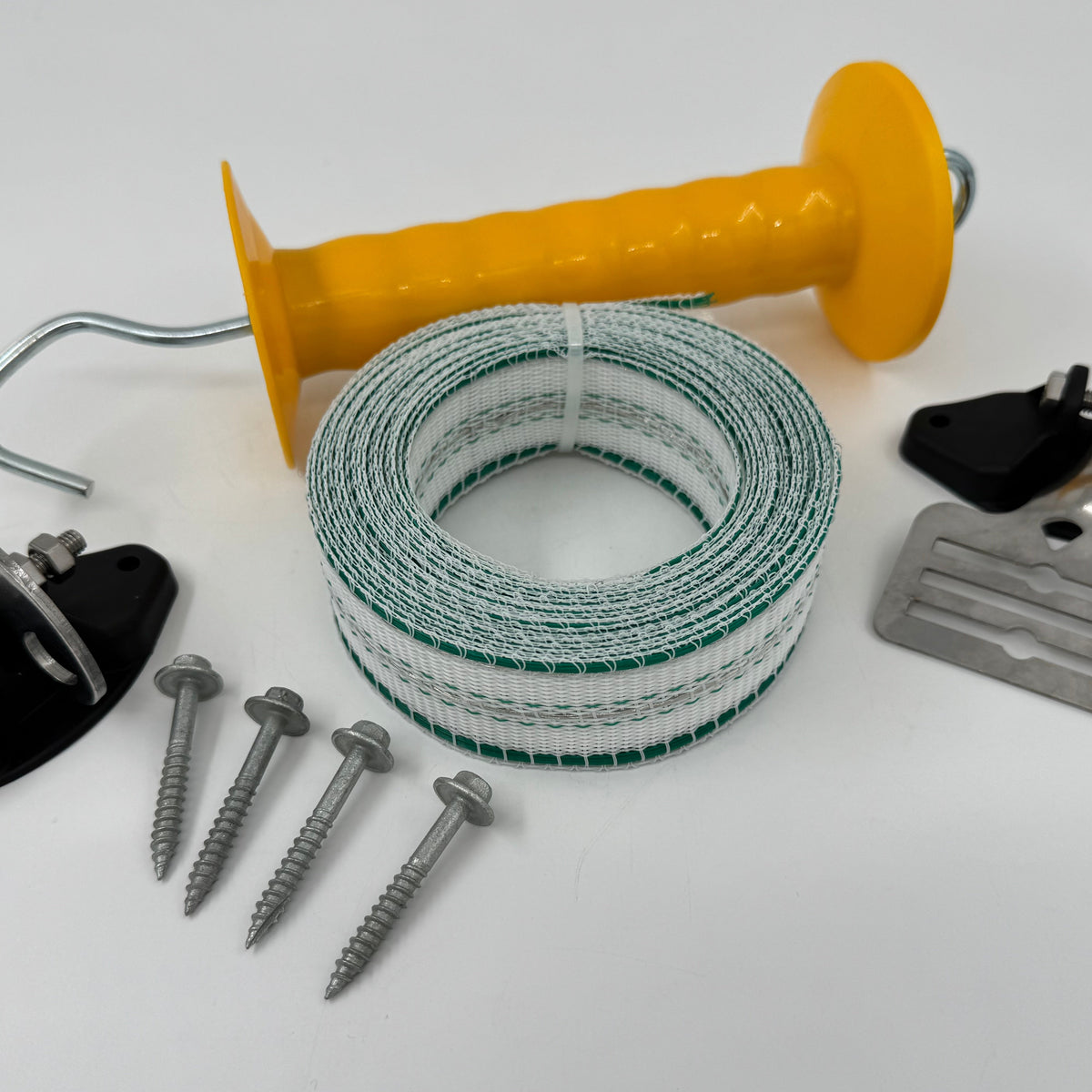 Electric Fence Gate Kit - 5.0m x 40mm wide polytape-various tape & han ...