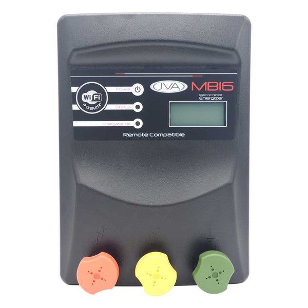 JVA MB16 IP Mains/Battery Electric Fence Energiser – 16J Output, Powers Up to 160km