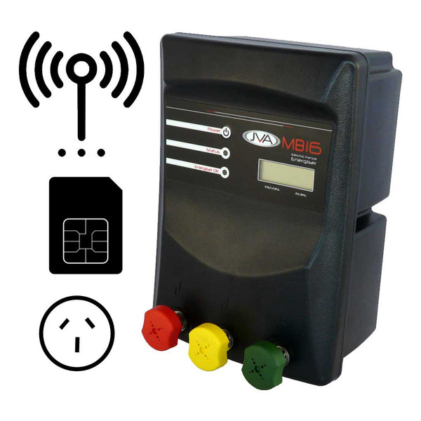 JVA MB16 IP Mains/Battery Electric Fence Energiser – 16J Output, Powers Up to 160km