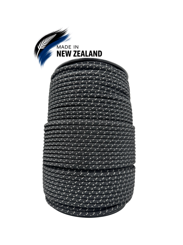 Styx Soft Black Equibraid - 7mm diameter, x 200m (656 ft) - 10 year warranty